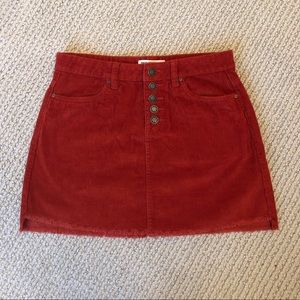 RSQ Rust Corduroy Skirt (size 7)